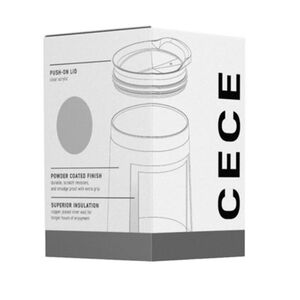 NEW CECE Matte Black 12 oz Double Wall Insulated Stainless Steel Tumbler in Box